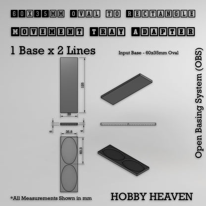 Oval to Rectangle Movement Tray Adapters