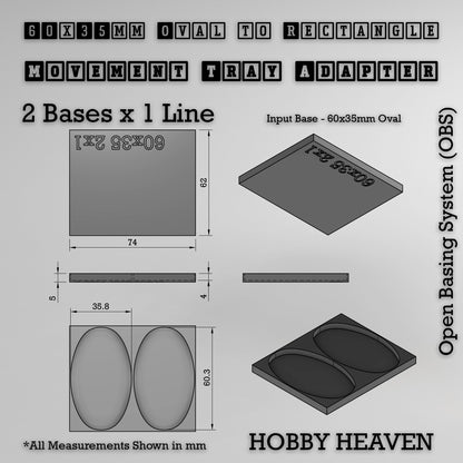 Oval to Rectangle Movement Tray Adapters