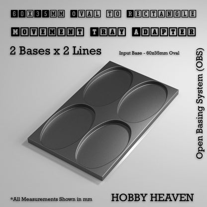 Oval to Rectangle Movement Tray Adapters
