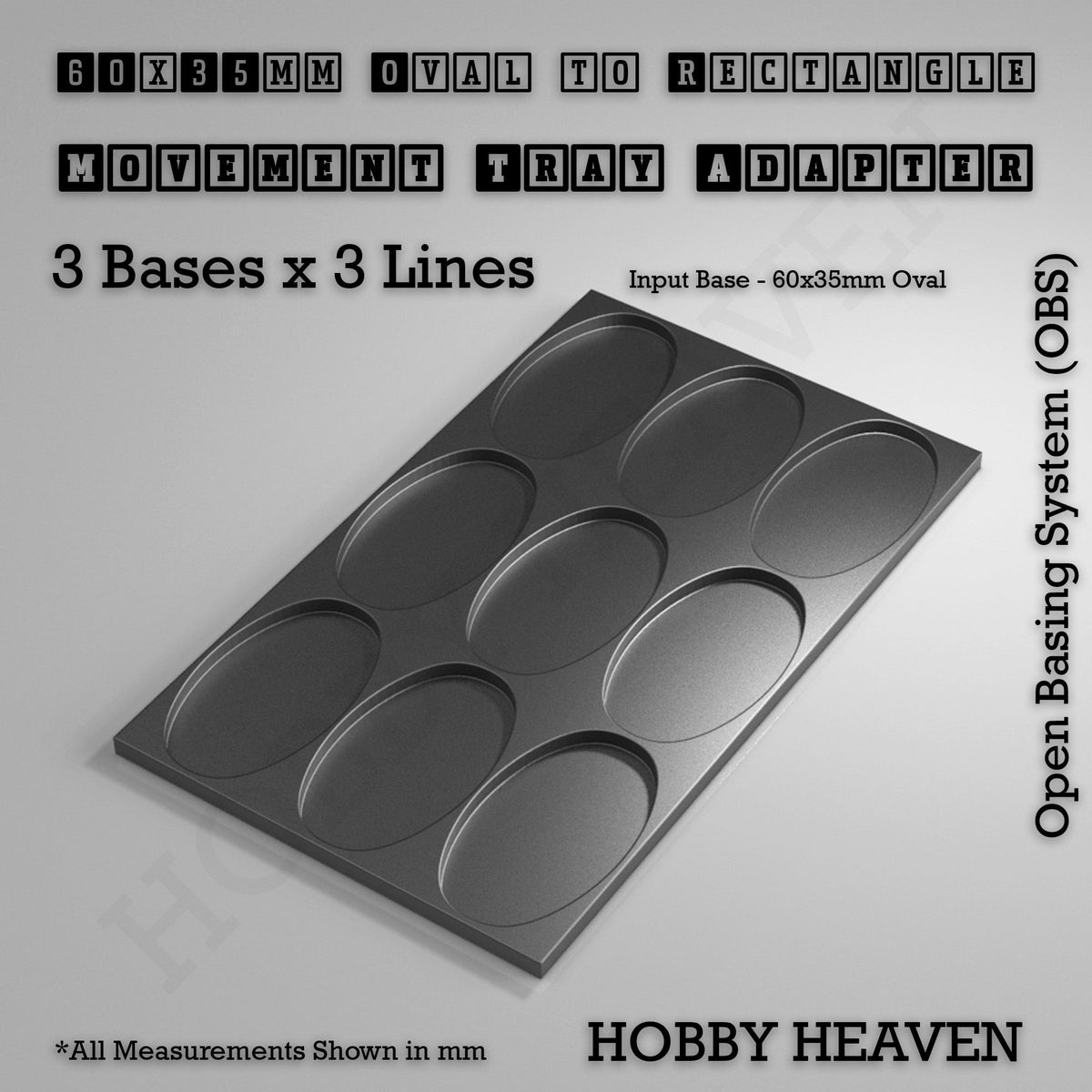 Oval to Rectangle Movement Tray Adapters