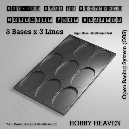 Oval to Rectangle Movement Tray Adapters