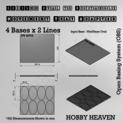 Oval to Rectangle Movement Tray Adapters