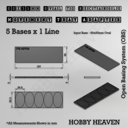 Oval to Rectangle Movement Tray Adapters