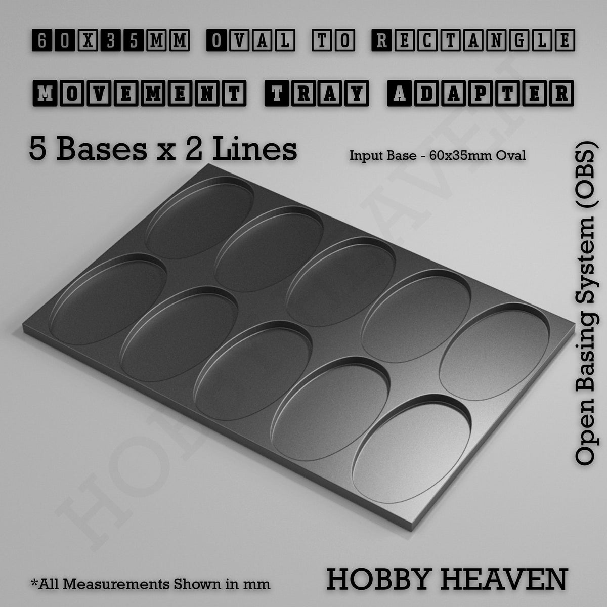 Oval to Rectangle Movement Tray Adapters