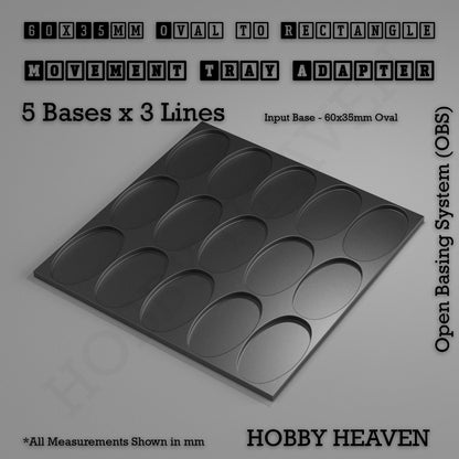 Oval to Rectangle Movement Tray Adapters