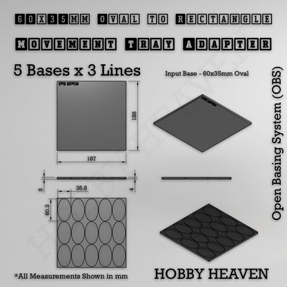Oval to Rectangle Movement Tray Adapters