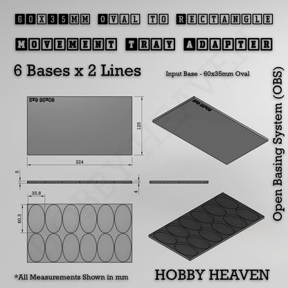 Oval to Rectangle Movement Tray Adapters
