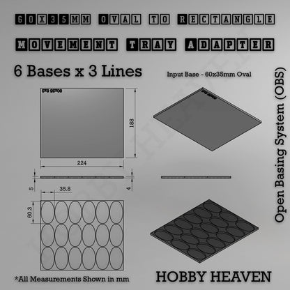 Oval to Rectangle Movement Tray Adapters