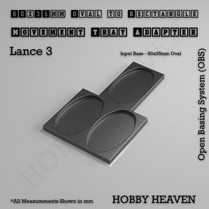 Oval to Rectangle Movement Tray Adapters