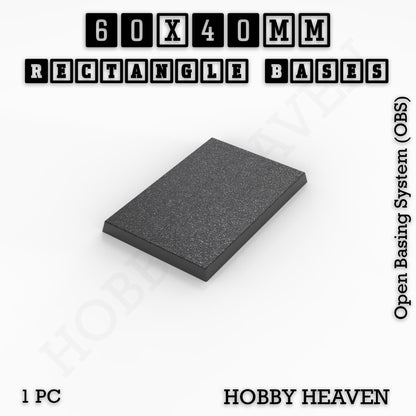 Rectangle Bases Medium Sizes - 75x30mm to 125x40mm and up to 100x90mm Wide - 3D Print Tabletop Games
