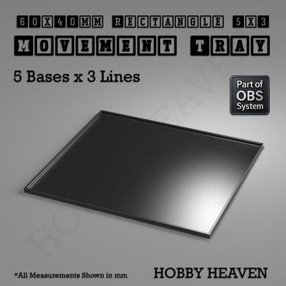 Rectangle Movement Trays | Cavalry & Monsters | 50×25-100×60mm | OBS System
