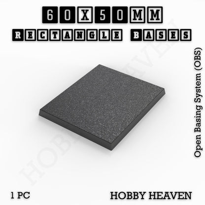 Rectangle Bases Medium Sizes - 75x30mm to 125x40mm and up to 100x90mm Wide - 3D Print Tabletop Games