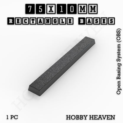Rectangle Bases Small Sizes - 20x15mm to 75x25mm and up to 60x50mm Wide - 3D Print Tabletop Games