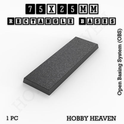 Rectangle Bases Medium Sizes - 75x30mm to 125x40mm and up to 100x90mm Wide - 3D Print Tabletop Games