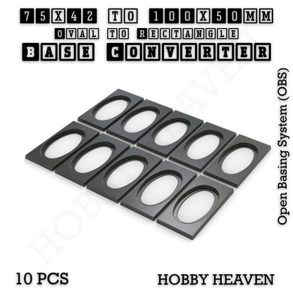 Oval to Rectangle Base Converters 3D Print Full Range