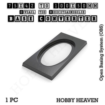 Oval to Rectangle Base Converters 3D Print Full Range