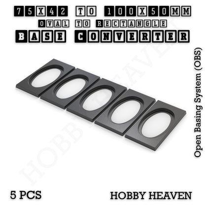 Oval to Rectangle Base Converters 3D Print Full Range