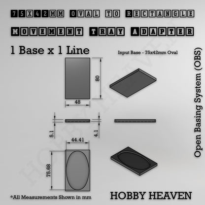 Oval to Rectangle Movement Tray Adapters