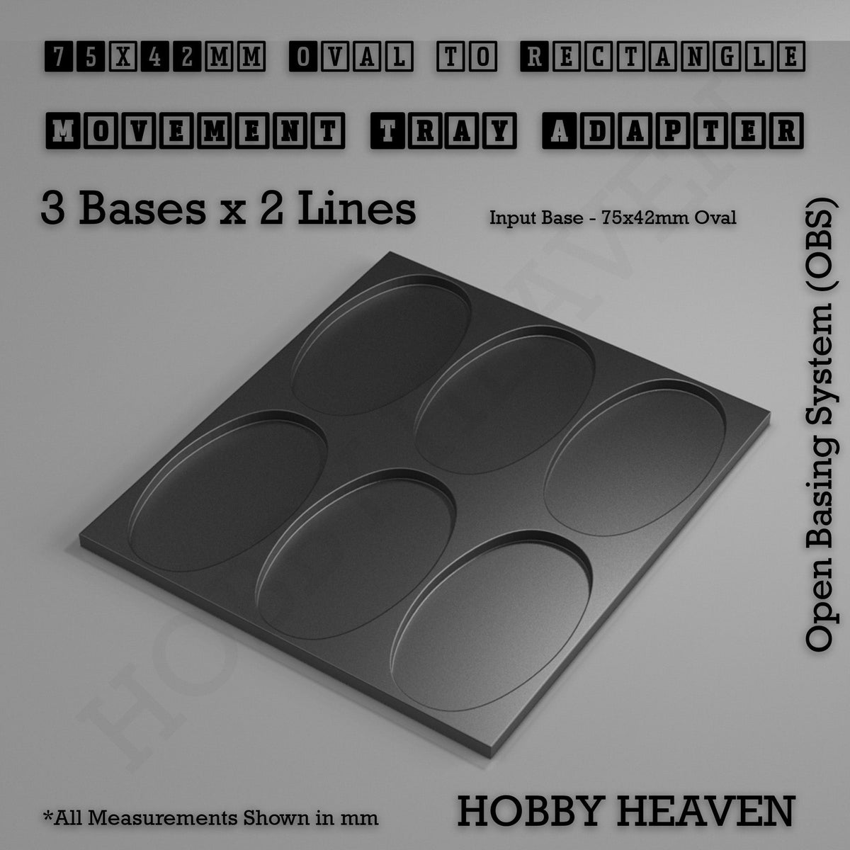 Oval to Rectangle Movement Tray Adapters
