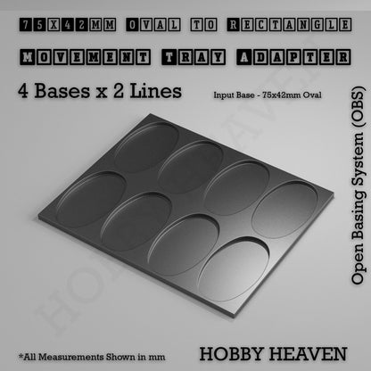 Oval to Rectangle Movement Tray Adapters