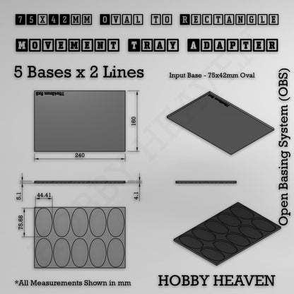 Oval to Rectangle Movement Tray Adapters