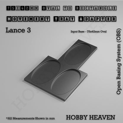 Oval to Rectangle Movement Tray Adapters