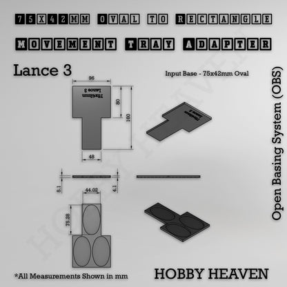 Oval to Rectangle Movement Tray Adapters