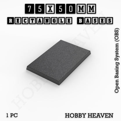 Rectangle Bases Medium Sizes - 75x30mm to 125x40mm and up to 100x90mm Wide - 3D Print Tabletop Games