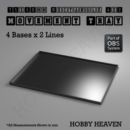 Rectangle Movement Trays | Cavalry & Monsters | 50×25-100×60mm | OBS System