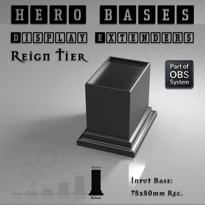 Hero Bases Display Extenders | Squares and Rectangles | Convert Gaming Bases to Display Bases & Plinths