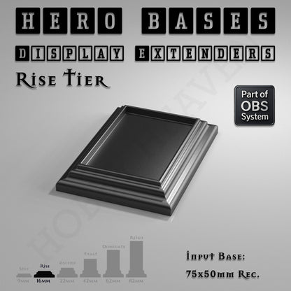 Hero Bases Display Extenders | Squares and Rectangles | Convert Gaming Bases to Display Bases & Plinths