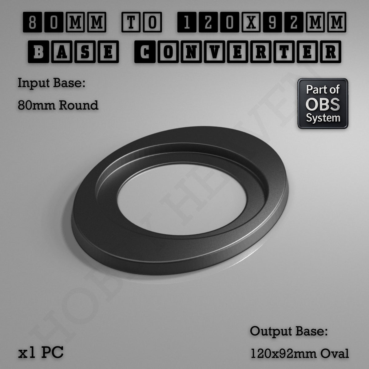 Round To Oval Bases Size Converters 3d Print Full Range