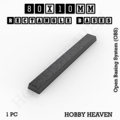 Rectangle Bases Medium Sizes - 75x30mm to 125x40mm and up to 100x90mm Wide - 3D Print Tabletop Games