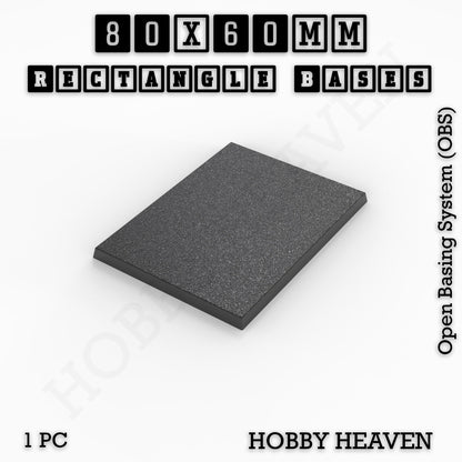 Rectangle Bases Medium Sizes - 75x30mm to 125x40mm and up to 100x90mm Wide - 3D Print Tabletop Games