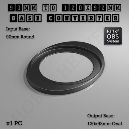 Round To Oval Bases Size Converters 3d Print Full Range