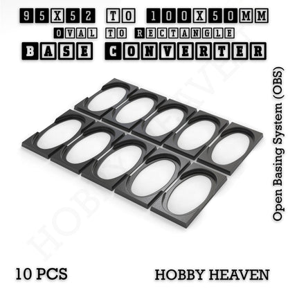 Oval to Rectangle Base Converters 3D Print Full Range