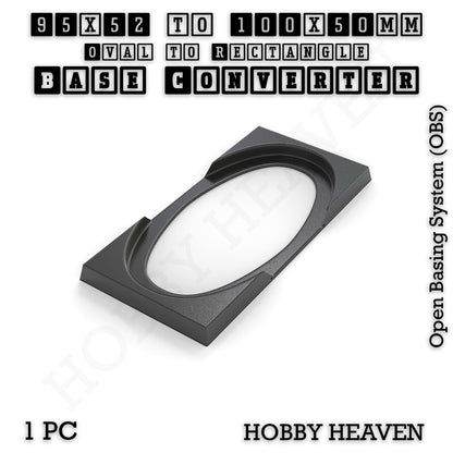 Oval to Rectangle Base Converters 3D Print Full Range