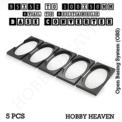 Oval to Rectangle Base Converters 3D Print Full Range