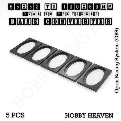 Oval to Rectangle Base Converters 3D Print Full Range