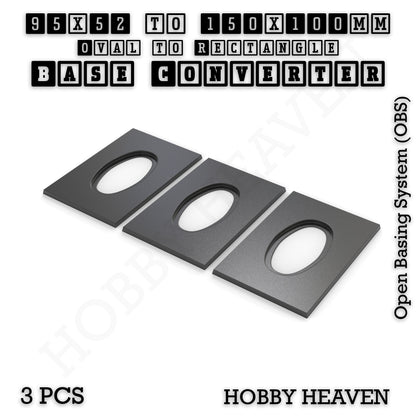 Oval to Rectangle Base Converters 3D Print Full Range