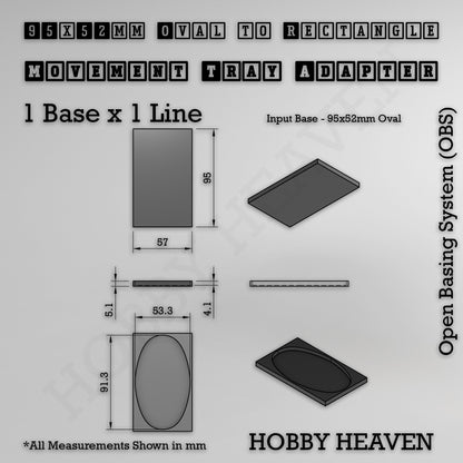 Oval to Rectangle Movement Tray Adapters