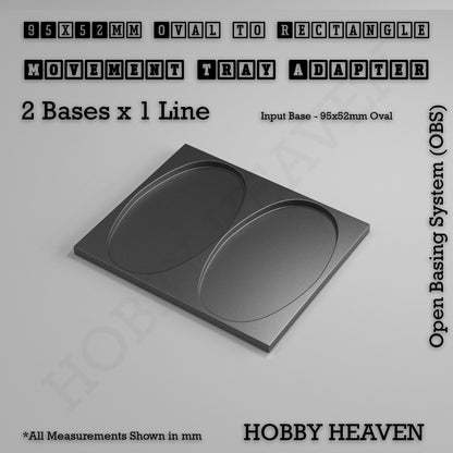 Oval to Rectangle Movement Tray Adapters