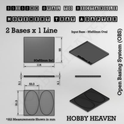 Oval to Rectangle Movement Tray Adapters
