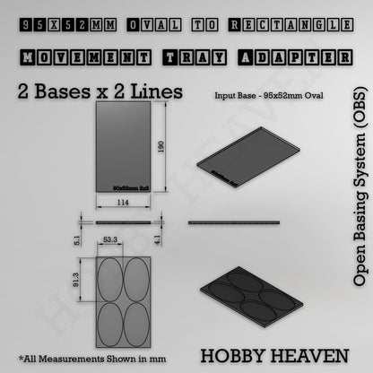 Oval to Rectangle Movement Tray Adapters