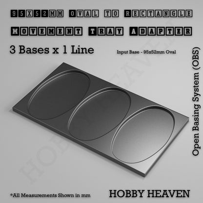 Oval to Rectangle Movement Tray Adapters