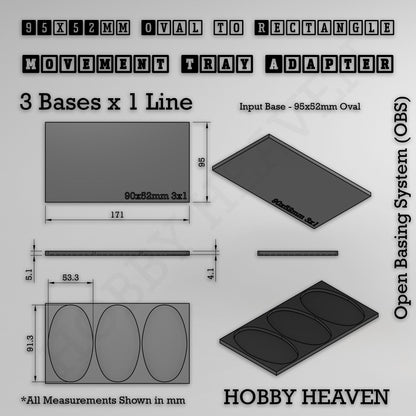 Oval to Rectangle Movement Tray Adapters
