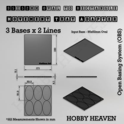 Oval to Rectangle Movement Tray Adapters