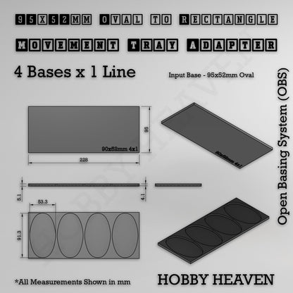 Oval to Rectangle Movement Tray Adapters