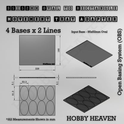 Oval to Rectangle Movement Tray Adapters