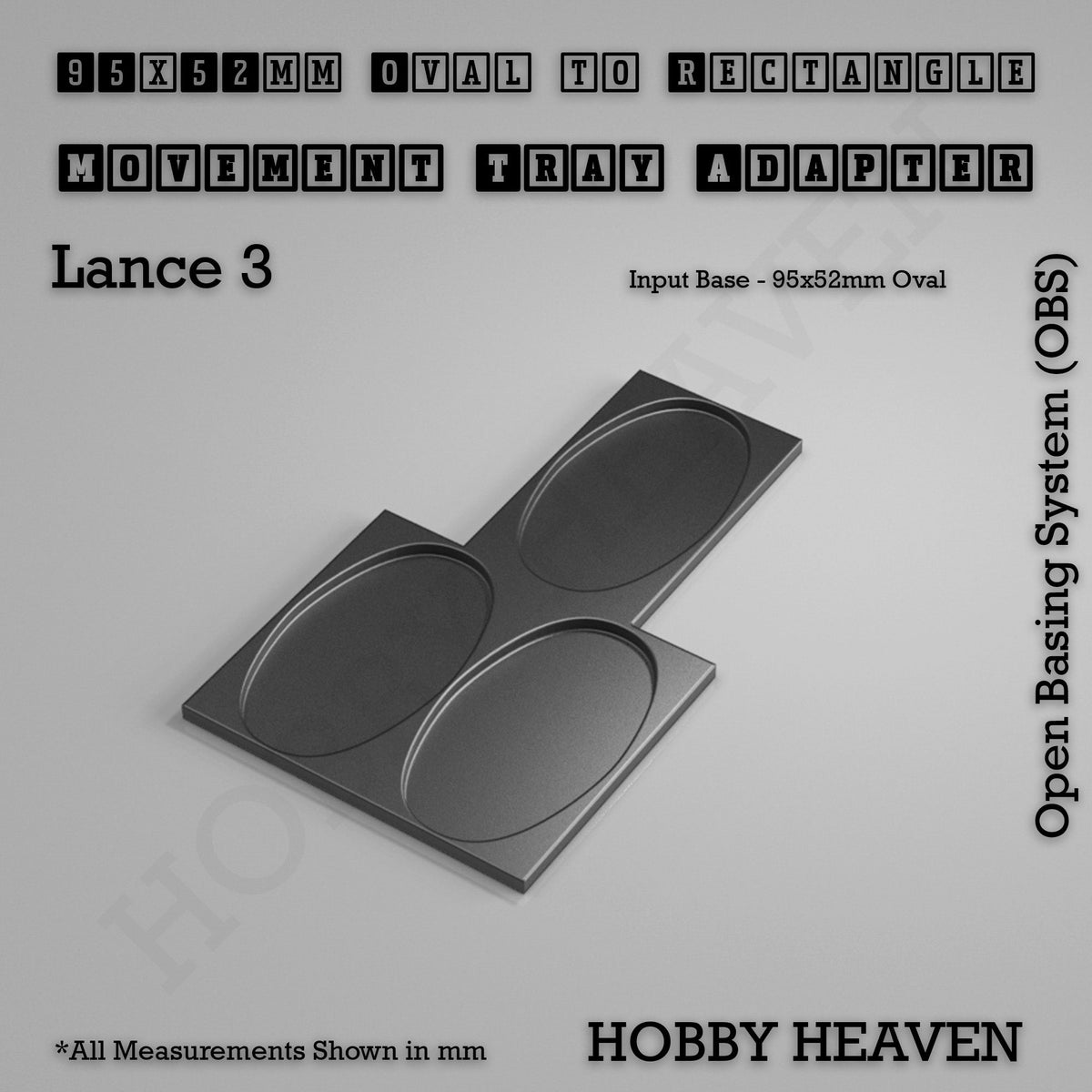 Oval to Rectangle Movement Tray Adapters